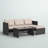 Hudak Wicker 3 - Person Patio Conversation Sets with Cushions-98115433