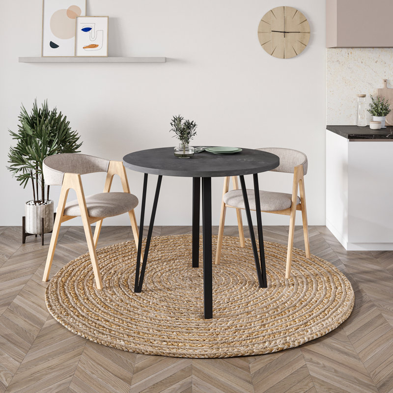 Alphonsia Round Dining Table, Retro Grey