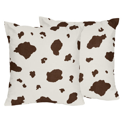 Wild West Cowboy Cow Print Decorative Throw Pillow (Set of 2)