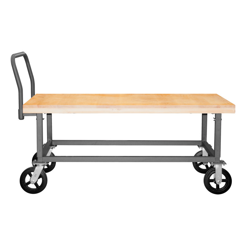 49.25'' H Utility Cart with Wheels, 49.25'' H x 51.75'' W x 24'' D