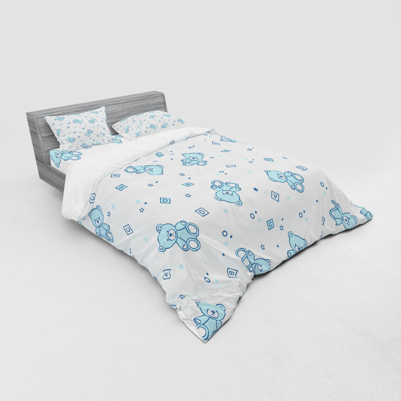 Ensemble de housse de couette de chambre de bébé, Housse de couette grand + 3 pièces supplémentair