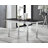 Tierra Modern Glass & Metal Extendable Dining Table Set & 6 Luxury Faux Leather Dining Chairs-550017898-581063836