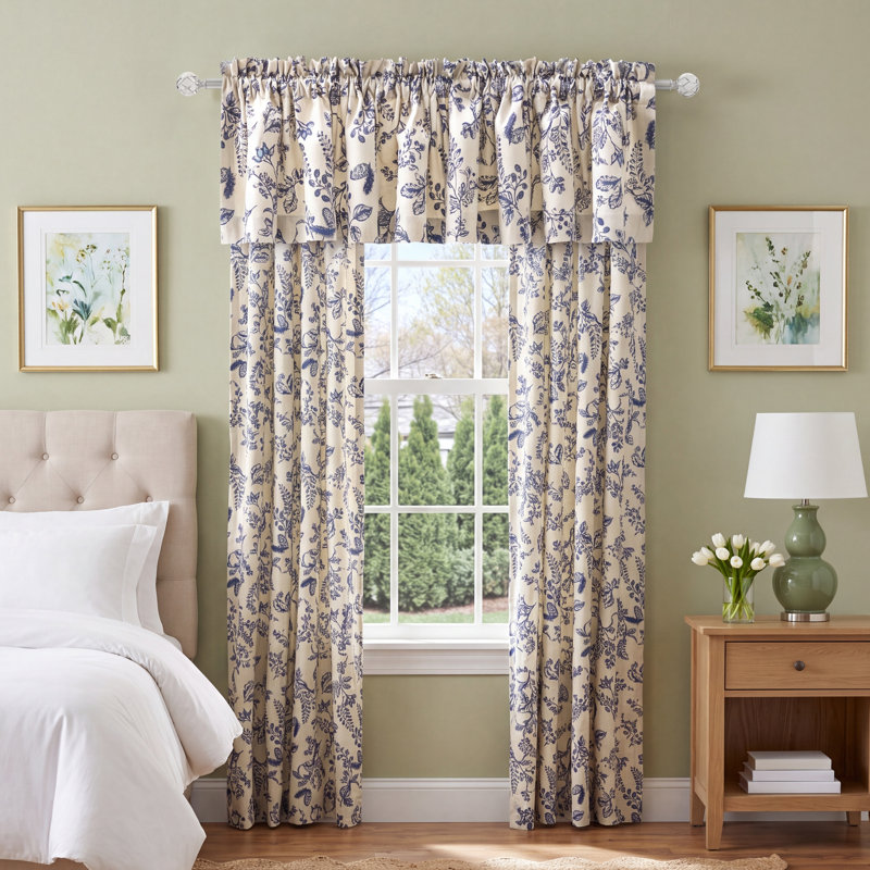 100% Cotton Room Darkening Curtain Panel Pair, Indigo, 42" W x 72" L
