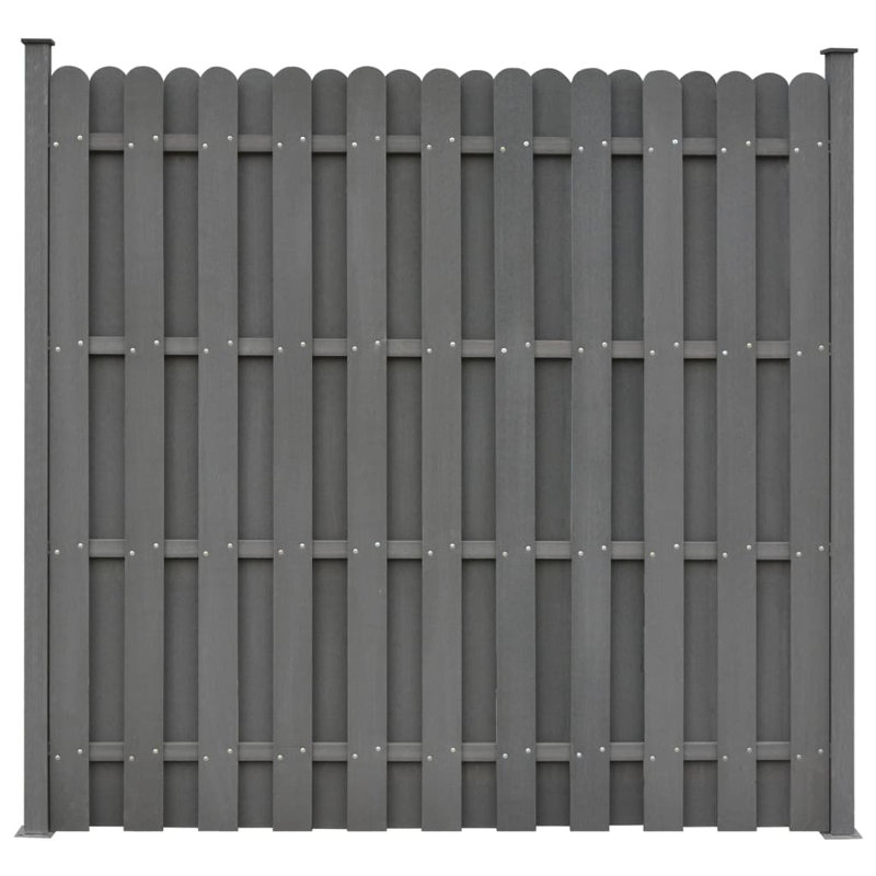 184.9882cm H x 294cm W Composite Yard/Privacy Fence, Grey