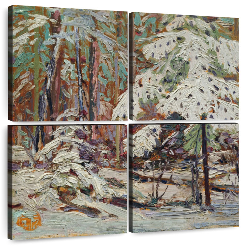 Alvord neige dans les bois, H 18 po x l 18 po