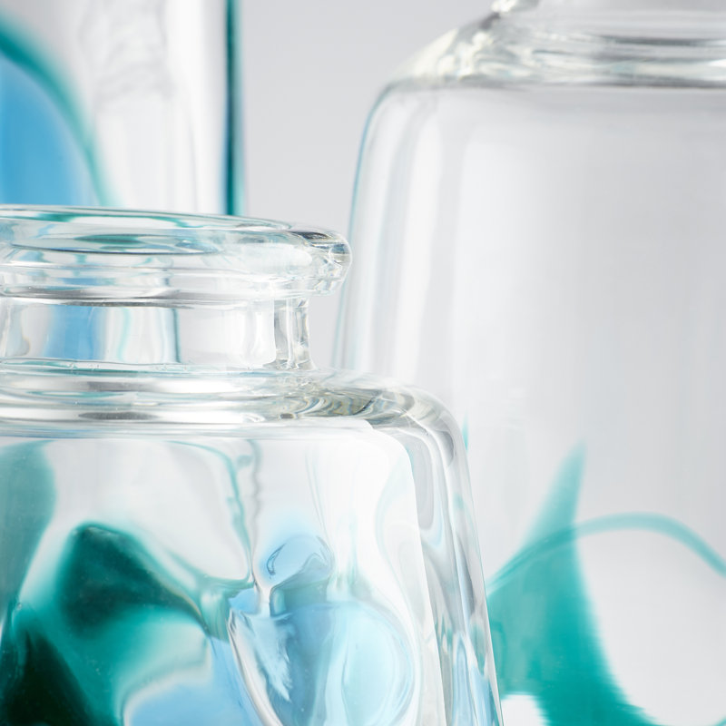 Tahoe Glass Table Vase, 15" H x 7.75" W x 7.75" D