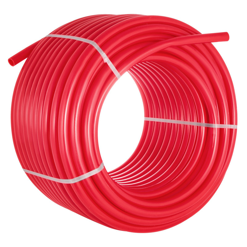 Ensemble de tubulure sans barrière PEX-B 300 pi 1 po rouge avec coupe-tuyau et pinces pour le chauffage par le sol et la plomberie