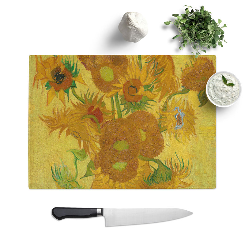 Fifteen Sunflowers by Vincent Van Gogh Chopping Board, 20cm W x 28.5cm L