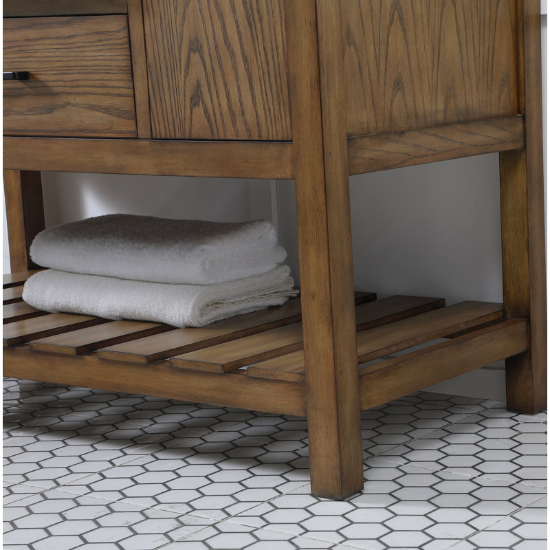 Meuble-lavabo simple 48 po avec dosseret Pelaghia, Bois flotté