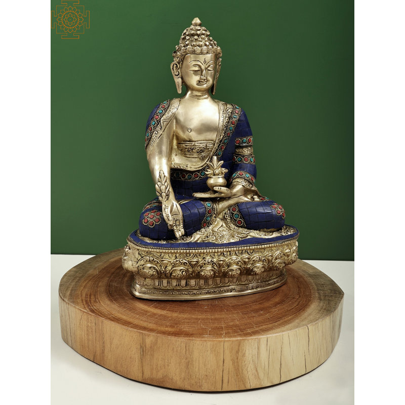 Bouddha sur bois 14 po Exode India