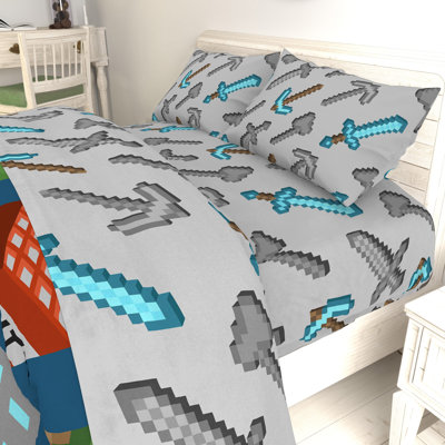 Ensemble de draps en microfibre à motif isométrique