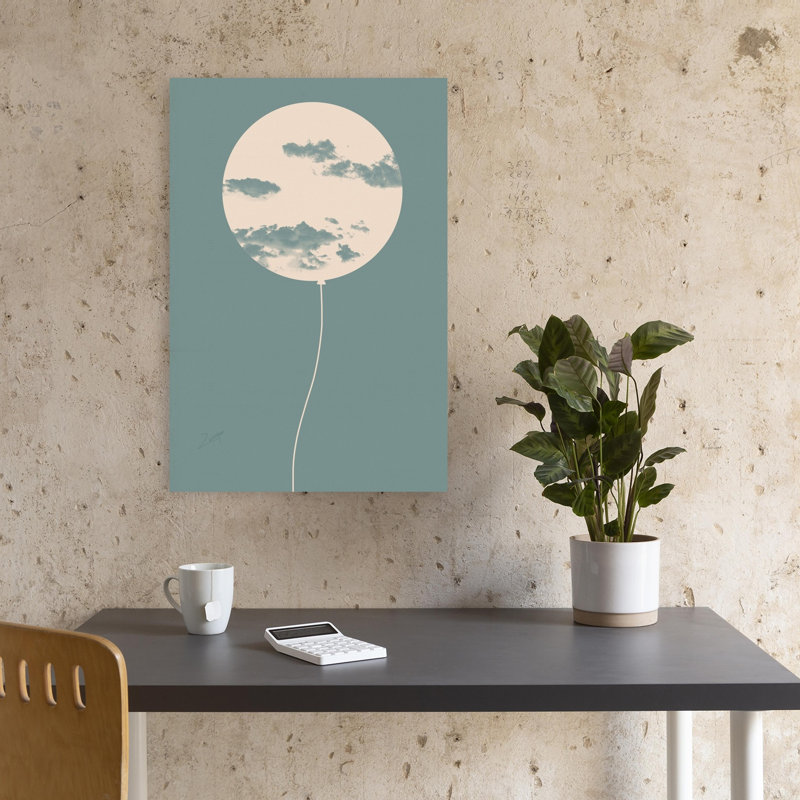 Impression d'art contemporain Baloon Moom, 18" H x 12" W