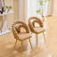 Chaise d'appoint avec pieds en métal doré (ensemble de 2)-1800150292