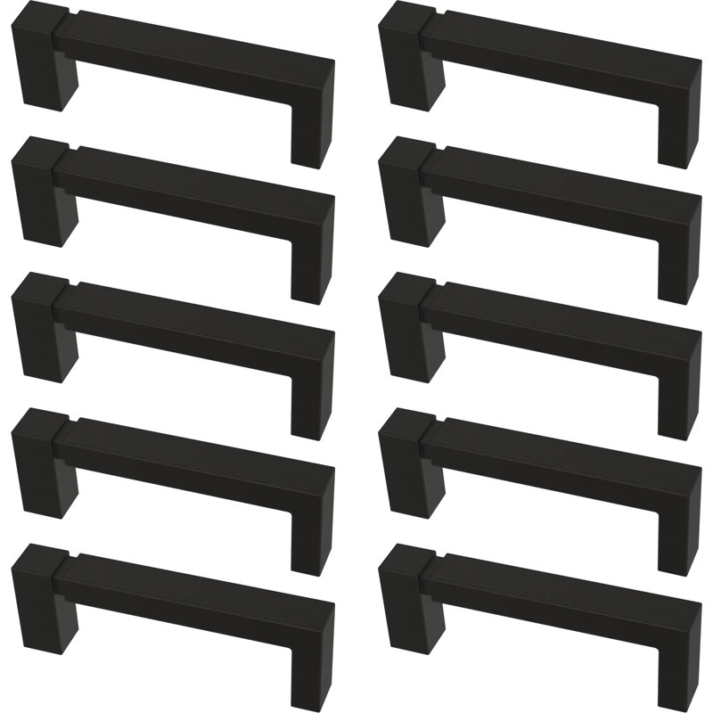 Ensemble de poignées barre asymétrique 5,0625 po, Noir mat, 3"