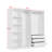 Doorless Wooden Storage Wardrobe For Dedroom With Shelves And 3 Drawers, White