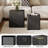 2-Piece Modern Nesting Coffee Table Set Black Finish-1833970213