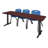 Cain T-Base Training Seminar Table & 3 M Stack Chairs-32520361-32520357