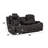 Wendell Dark Gray Microfiber Power Motion Sofa W/Dropdown Table