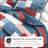 Red / White / Blue Patriotic Patchwork Reversible Quilt Set with Shams-110847154