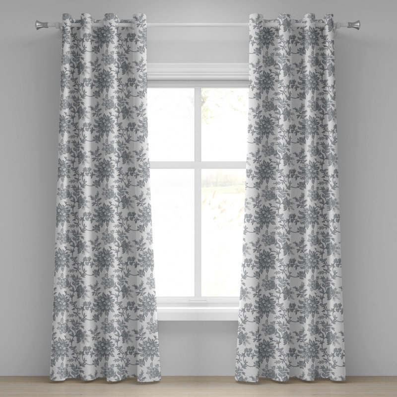 Sateen Semi Sheer Curtain Pair, 50" W x 96" L