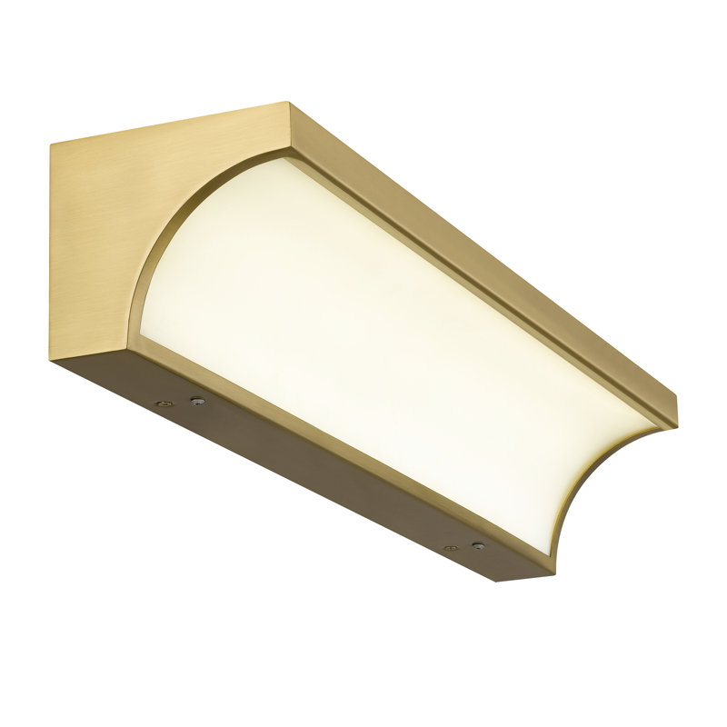 Barre de meuble-lavabo de 24 pouces en laiton antique, DEL intégrée, 330 lumens 12 W, 3 options de température de couleur 3000 K / 4000 K / 5000 K, conception à intensité variable, diffuseur en verre sérigraphié, facile à installer à sec
