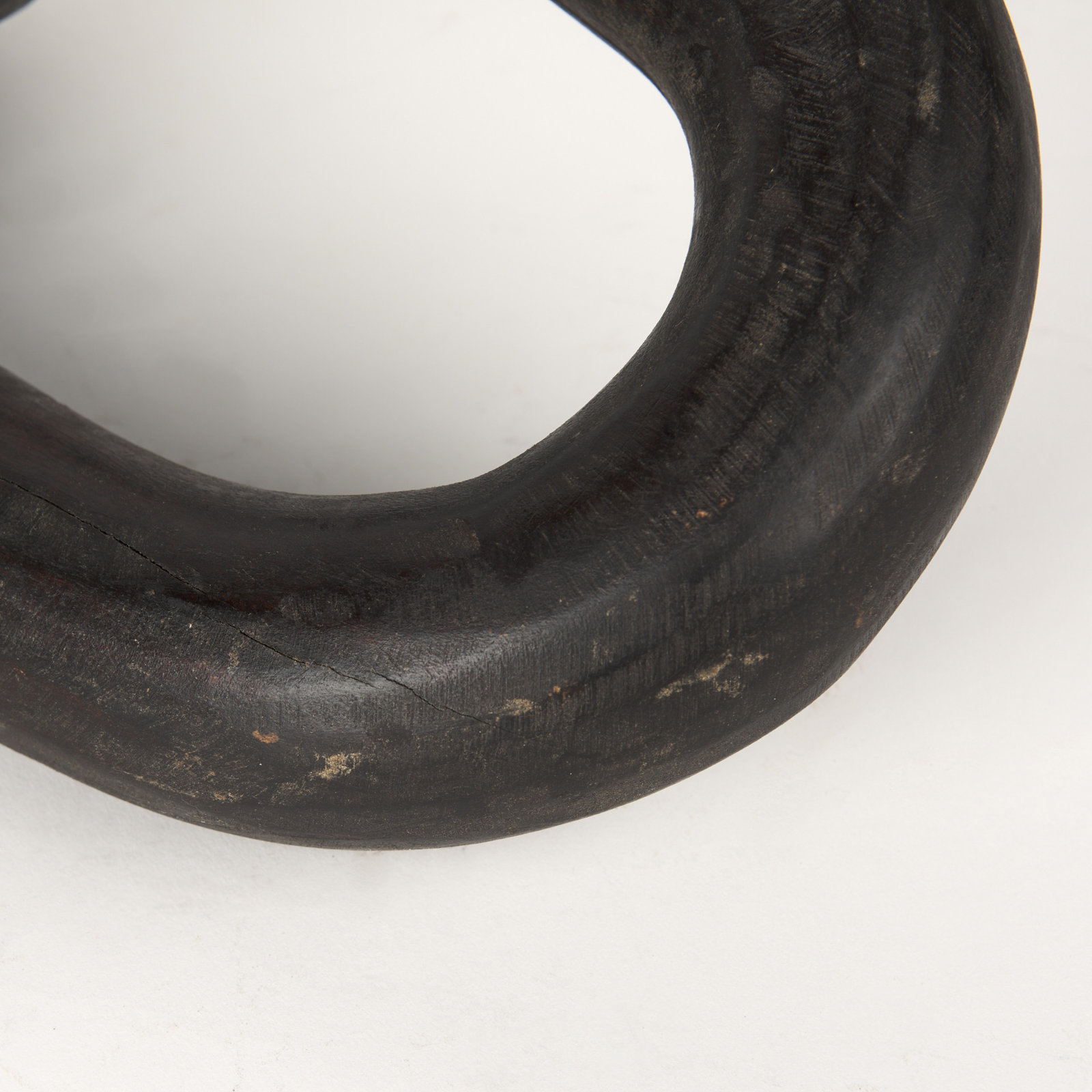 Artemi Large Wood Chain Link, Black, 2" H x 21" W x 9.5" D