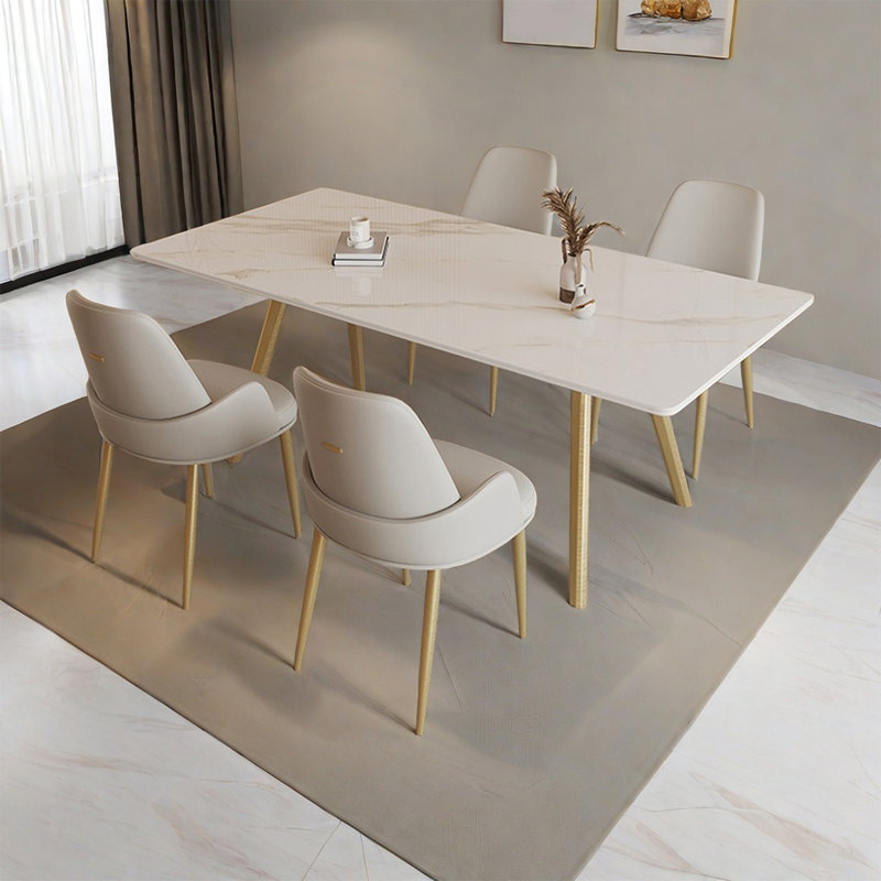Ensemble de table de salle à manger rectangulaire simple haut de gamme, H 29,5 po x L 63 po x l 31,5 po