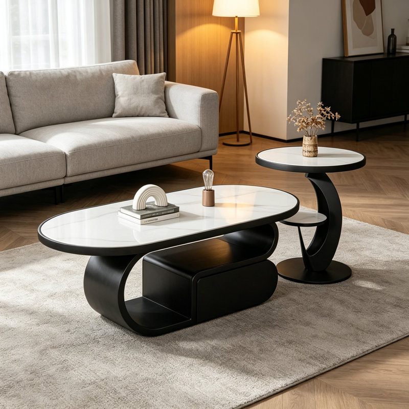 Gerardi, Blanc / Gris, H 15,74 po x l 39,37 po x P 19,68 po, Marbre