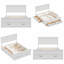 Base de lit en bois avec 6 tiroirs, lit plateforme moderne avec tête de lit haute Hartland-764212279
