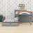 Multi-Functional Offset Bunk Bed Featuring Wardrobe, Drawers, Upholstered Guardrail, and Hanging Rod System-43541601