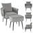 Itamar Velvet Accent Chair with Ottoman-361014214