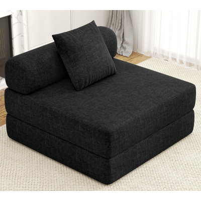 Canapé-lit pliant 39,2 po, futon pliable au sol avec mousse à mémoire de forme, emballage de compression