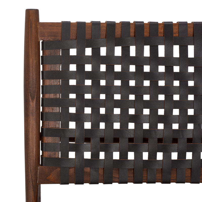 Chaise d'appoint en cuir Laylon, Brun, Cuir véritable brun