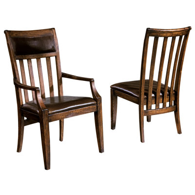 Brierre 19 " H Faux Leather Upholstered Solid Wood Side Chair