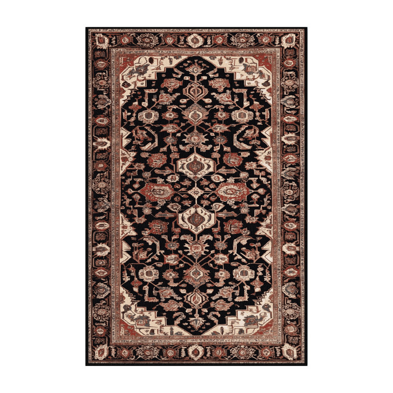 Tapis brun lavable à la machine, Rectangulaire 2 pi x 3 pi