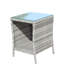 Table basse d'extérieur 1 table basse avec verre trempé transparent-778220396