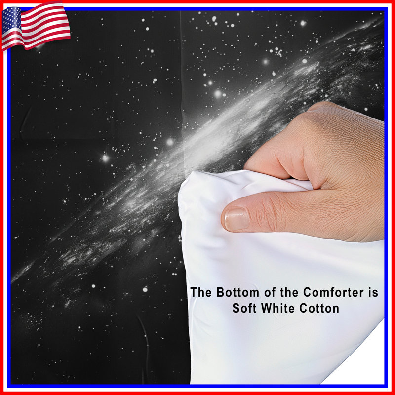 Galaxy Bedding Space Comforter Modern, Twin Extra Long