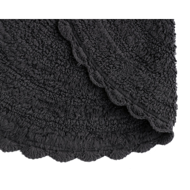 Tapis pour salle de bain 100% coton, Noir