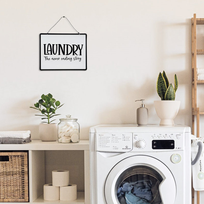 «Laundry The Never Ending Story», décoration murale en métal