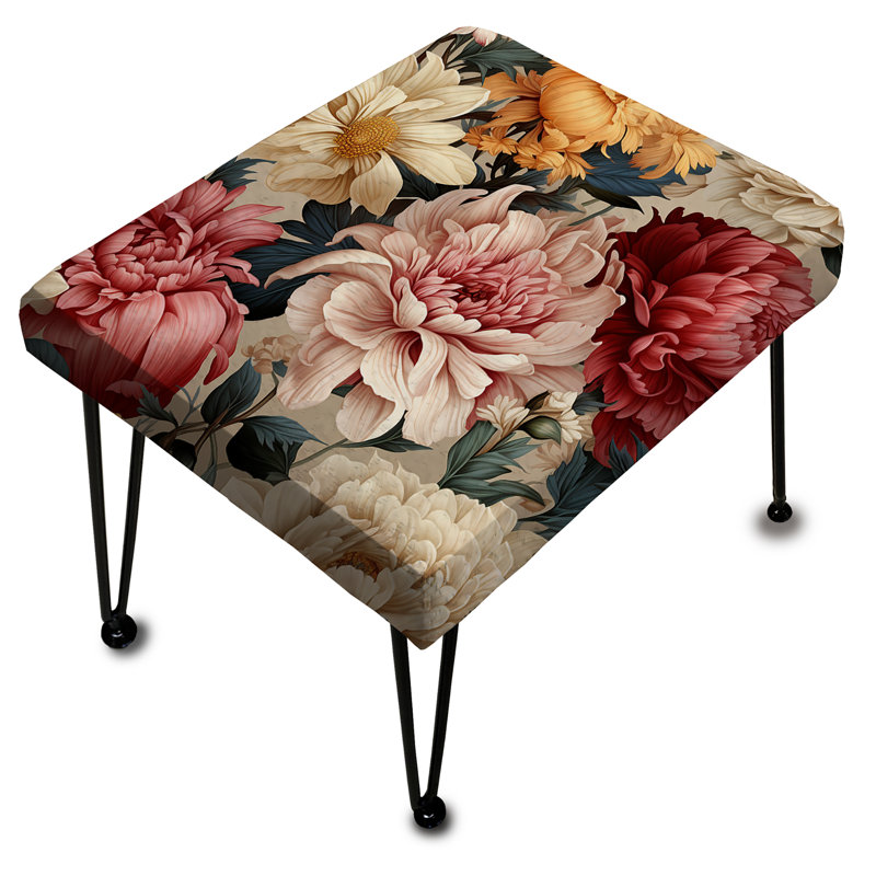 Motif botanique Renaissance - Repose-pieds rectangulaire botanique