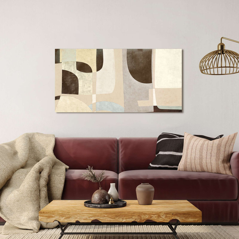 2SR6983 Geometric And Abstract Art: Double Fantasy by Steve Roja - Wrapped Canvas Print, 50cm H x 100cm W
