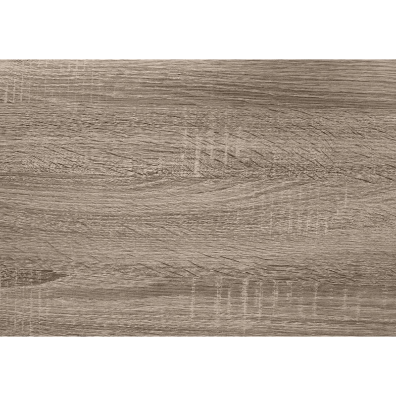 Table d'appoint taupe avec 6 tablettes, aspect bois foncé, idéale pour la décoration de chambre à coucher