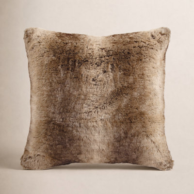 Faux Wolf Fur Cabin Lodge Rustic Euro Sham 26x26 Inch