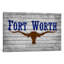 Fort Worth, Texas Cracked Fresh Paint City Flag On Wood Planks - Print on Canvas-836907417-838911376