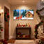 Ensemble de 3 reproductions d'art sur toile