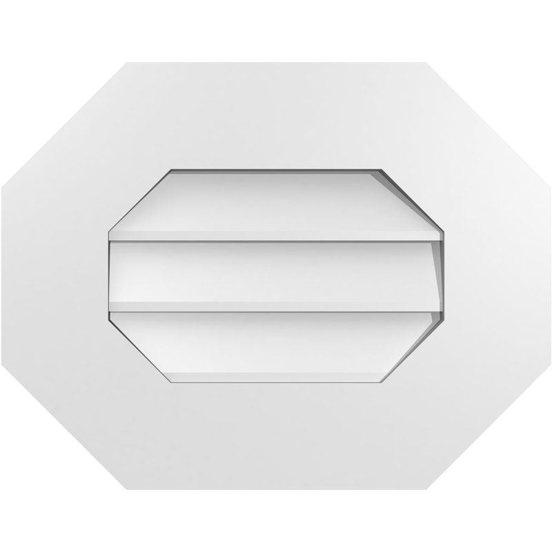 Évent horizontal gondole allongé en surface octogonal Signature, H 14 po x l 18 po x P 1 po