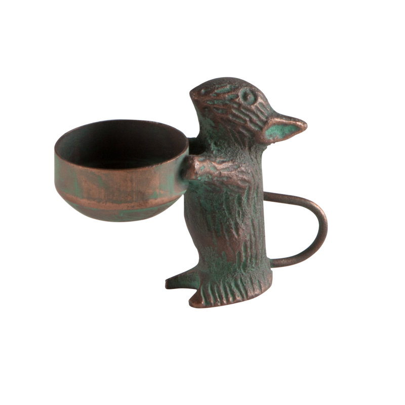 Garden Mouse Tealight Candle Holder Brown Metal Spring