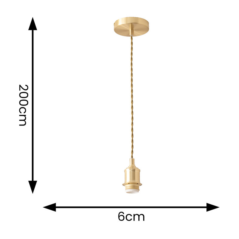 1 - Light Pendant, Brushed Gold