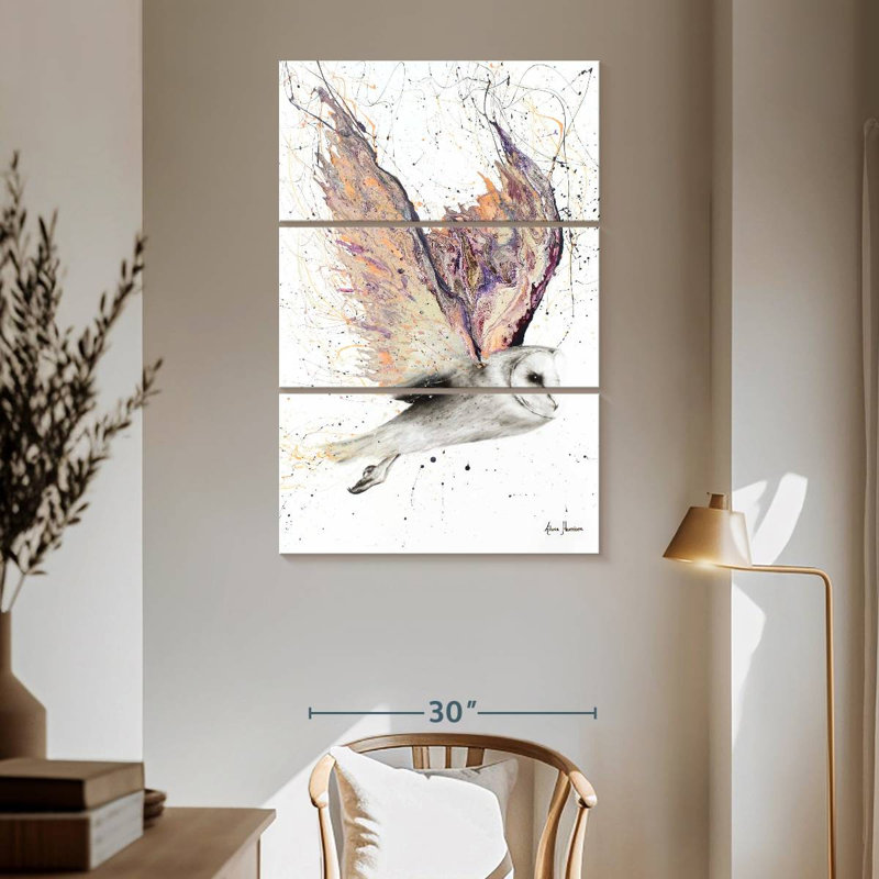 Brampt Heart Winged Owl, 65" H x 42" W