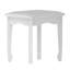 Tabouret Vantiy avec coussin et pieds solides pour la chambre à coucher, blanc